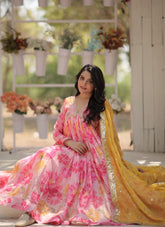 Russian Silk Pink Colour Salwar Suit